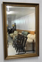 Mid Century J A Olson Beveled Glass Wall Mirror