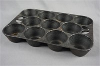Vintage Made in USA Cast Iron Biscuit Muffin Pan