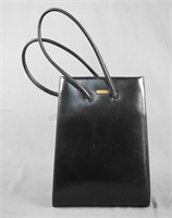 Lennox Mid Century Black Leather Handbag Purse