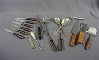 Group of Kitchen Knives, Servers and Utensils