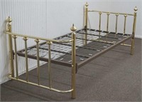 Victorian Style Brass Bow Front Twin Daybed