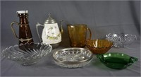 Group of 8 Kitchen Glass Bowls and Pitchers