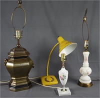 Group of 4 Vintage Table Lamps