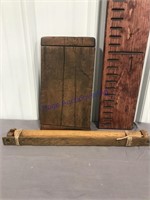 Wooden Roller towel rack and cutting board