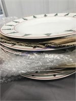 set of holiday plates- trees