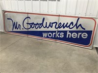 Large GM Mr. Goodwrench steel sign 3-piece