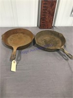 2 cast iron skillets -- griswold