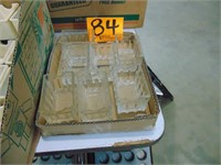 7 Glass Condiment Trays