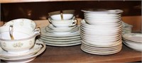 43 PCS. OF MEITO CHINA - HAND PAINTED MADE IN