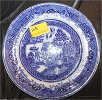 FLO-BLUE - WILLOW WARE PLATE - MADE IN ENGLAND