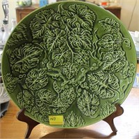 CERAMIC DECORATIVE SALAD BOWL WITH PLATE STAND