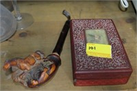 VINTAGE GERMAN PIPE WITH DECORATIVE BOWL AND