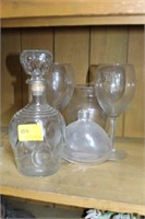 GROUPING: DECANTER, STEMWARE, ETC.