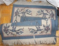 ORIENTAL STYLE RUNNER RUG - 2' X 7' BLUE AND