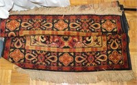 ORIENTAL STYLE RUG - 3' X 5' RED AND BLACK