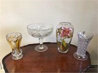 4 Vintage pieces of glass