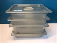 1/2 Size Containers x 2.5" Deep x 3 - 4" Deep x1