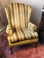 Wing Back Arm Chair, Stripes