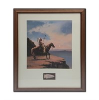 Native American Themed Framed Print With an Accomp
