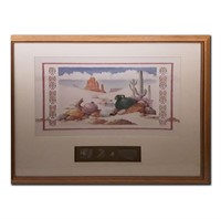 Native American Themed Framed Print With 4 Accompa