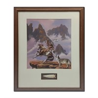 Native American Themed Framed Print With an Accomp