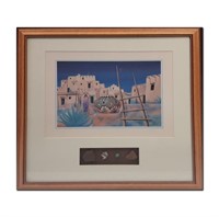 Native American Themed Framed Print With 4 Accompa
