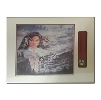 Native American Themed Framed Print With Accompany