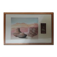 Native American Themed Framed Print With 4 Accompa