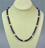 TIFFANY & CO. LAPIS & PEARL NECKLACE