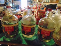 (3) Original Coke Syrup Bottles
