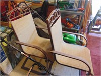 (2) handsome patio chairs