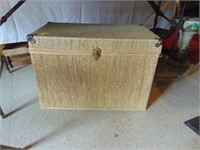 Wicker type storage chest.  AS IS