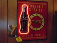 Neon, Metal Coke clock