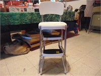 Retro metal step stool