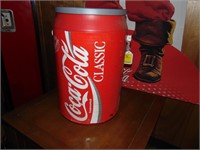 Plastic Coke cooler, store display Coke Santa