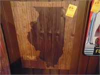 Illinois wooden wall hanging