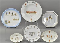 GROUPING OF SIX BROWNIE CHINA PLATES