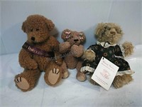 Trio of Small Teddy Bears