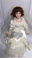 15” Bride doll with stand