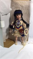 13 inch Native American porcelain doll with