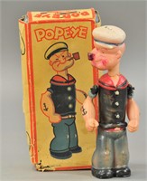BOXED LARGE POPEYE CELLULOID WIND-UP