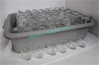 LOT, BIN OF APRX 175PCS GLASS SHOT GLASSES