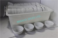 LOT, 1 BIN, APRX 115PCS 4" WHITE BOWLS