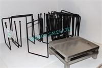 LOT, APRX 22 PCS 8.5"x7"X9"H METAL STANDS, ETC