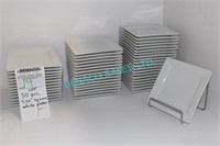 LOT, 50PCS, 5.2" SQUARE WHITE PLATES