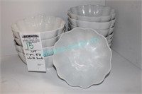 LOT, 11PCS , 8"D WHITE BOWLS