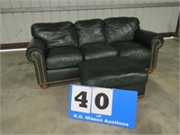 LEATHER COUCH & OTTOMAN - COUCH