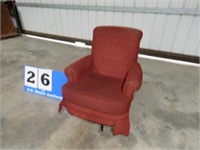 RED SWIVEL CHAIR 31 X 37 X 37 1/2 - THIS ITEM IS