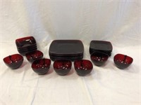 Ruby Red Dishware