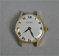CARTIER GOLD CASE WATCH WITH CONCORD MOVEMENT